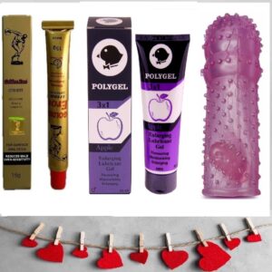 کاندوم سیلیکونی (کاندوم دائمی) + حجم دهنده فوری اقایان پلی ژل + کرم تاخیری گلدن اروس اصل